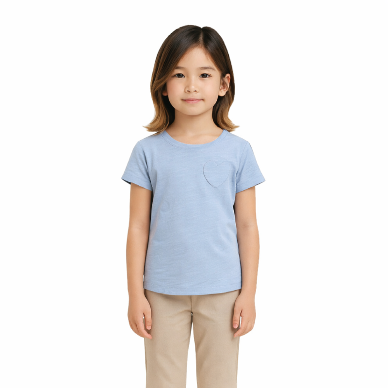 Kaos Anak Perempuan Lengan Pendek Biru Old Navy