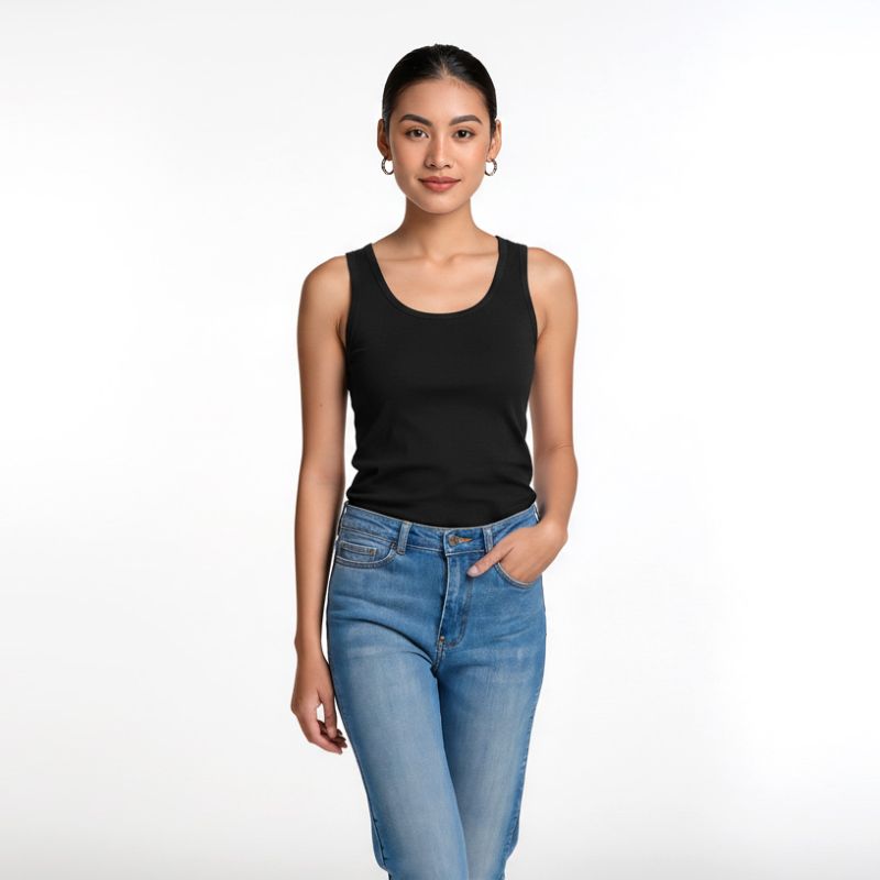 Tanktop Wanita Polos Hitam