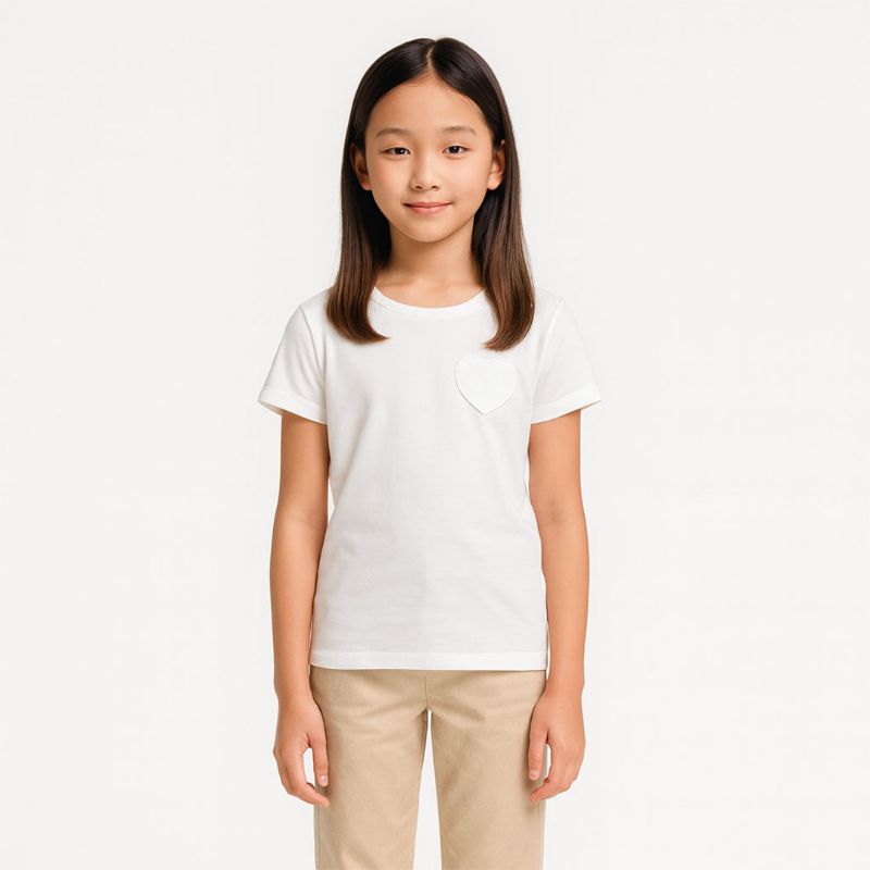 Kaos Anak Perempuan Lengan Pendek Putih Old Navy