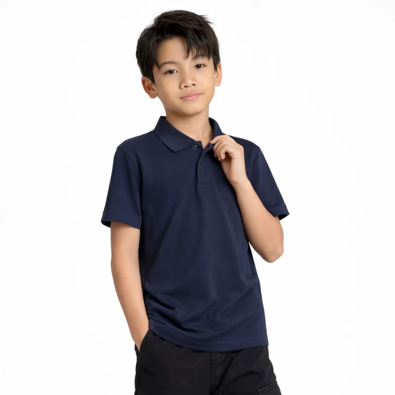 Polo Shirt Navy Casual Look