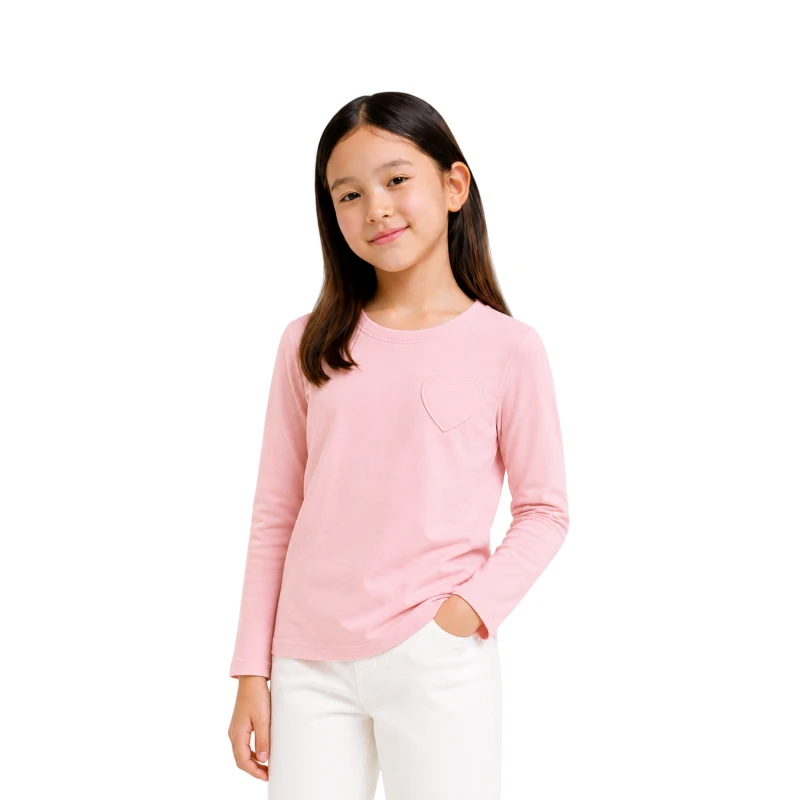 Long Sleeve Wanita Old Navy Basic Tee Pink