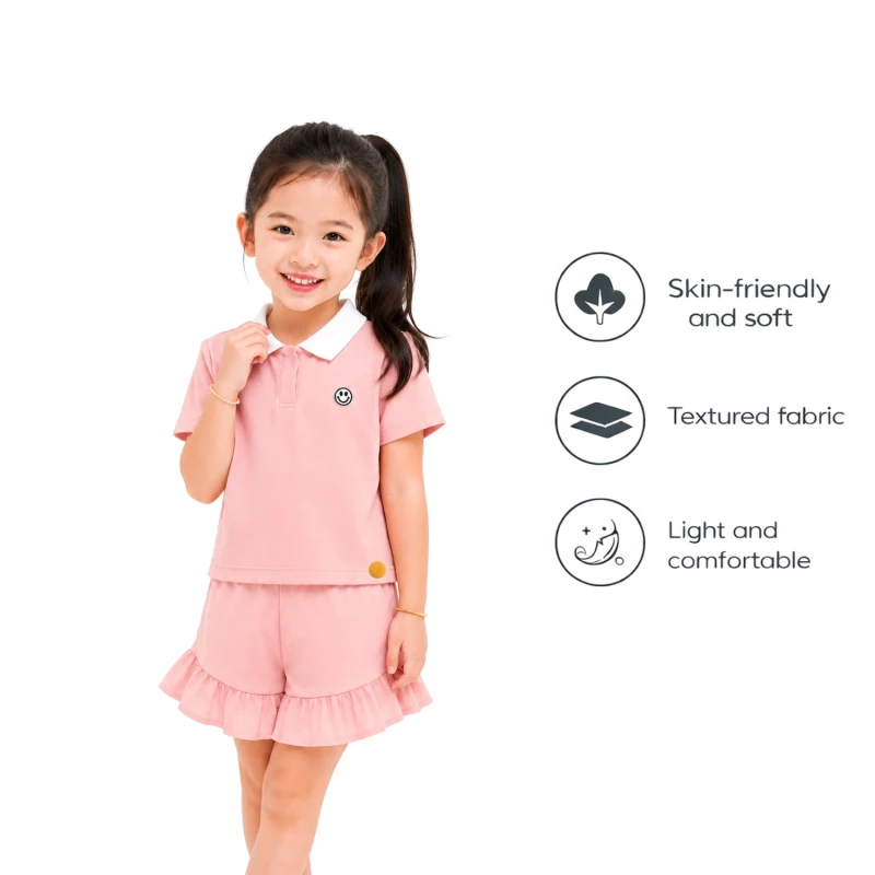 Setelan Anak Perempuan Peach Emoji