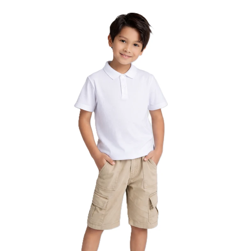 Polo Shirt White Casual Look
