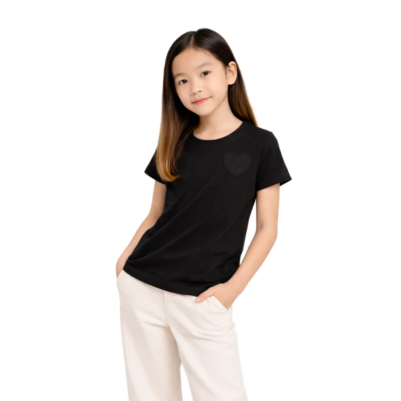 Short Sleeve Wanita Old Navy Basic Tee Hitam