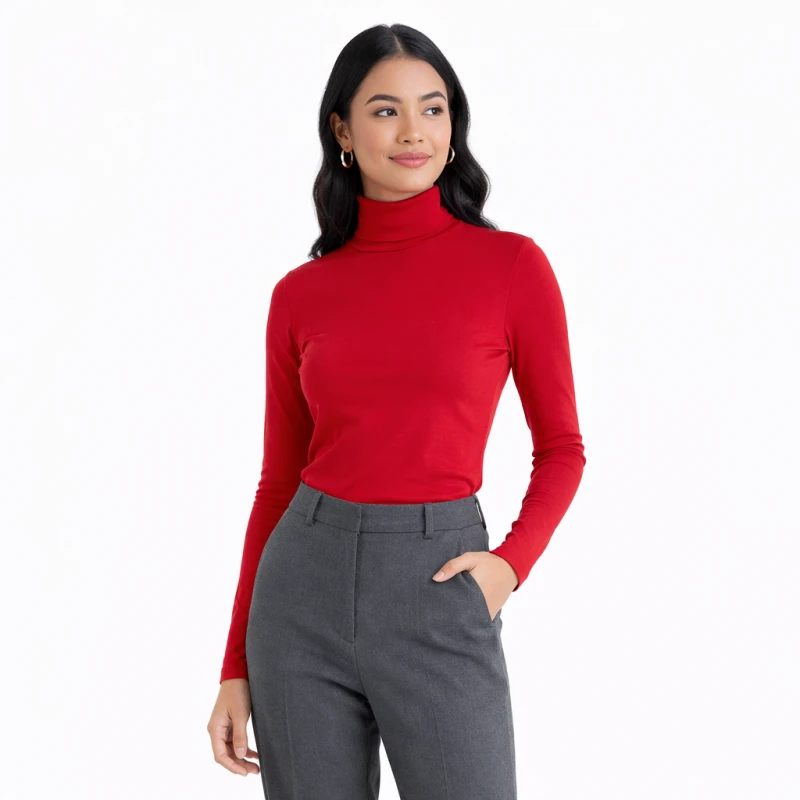 Mockneck Polos Merah Cabe