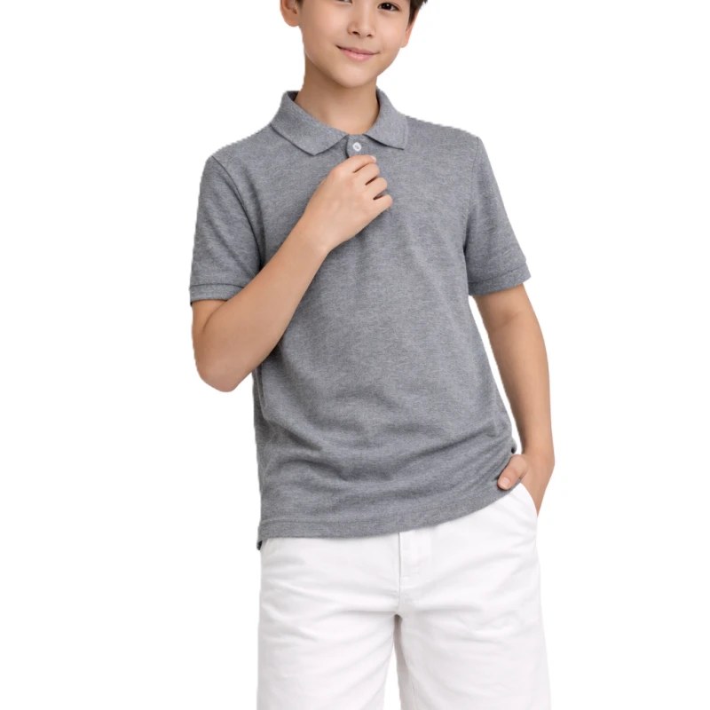 Polo Shirt Misty Grey Casual Look