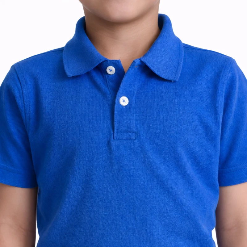 Polo Shirt Biru Tua Casual Look