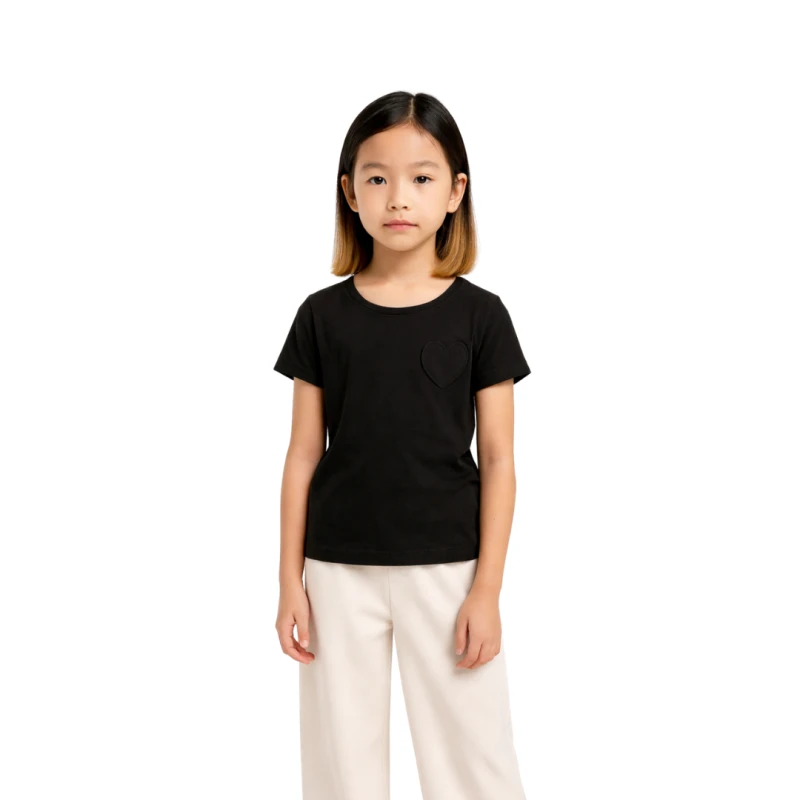 Short Sleeve Wanita Old Navy Basic Tee Hitam