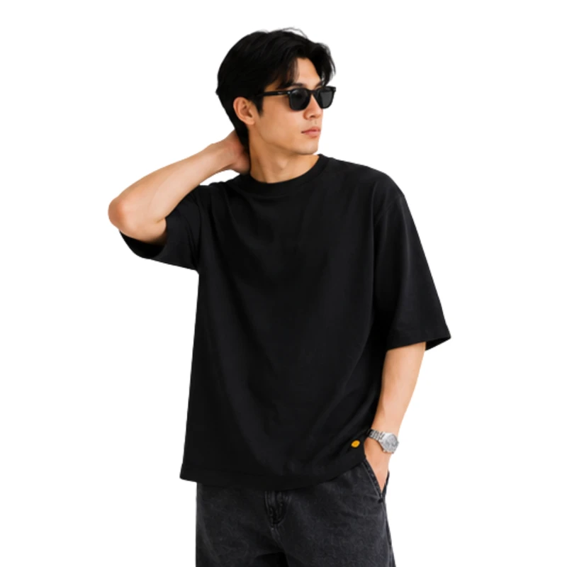 Oversized Basic T-Shirt Premium Black 9008