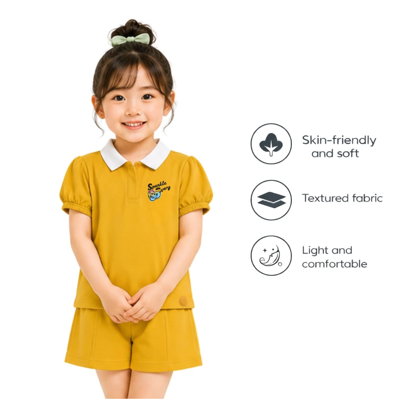 Setelan Anak Perempuan Yellow Sparkle 3004