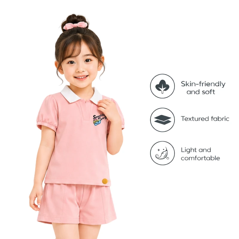 Setelan Anak Perempuan Peach Sparkle 3004
