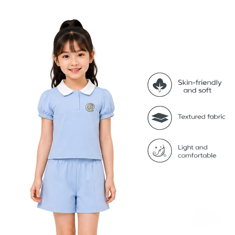 Setelan Anak Perempuan Biru Muda @ 3004