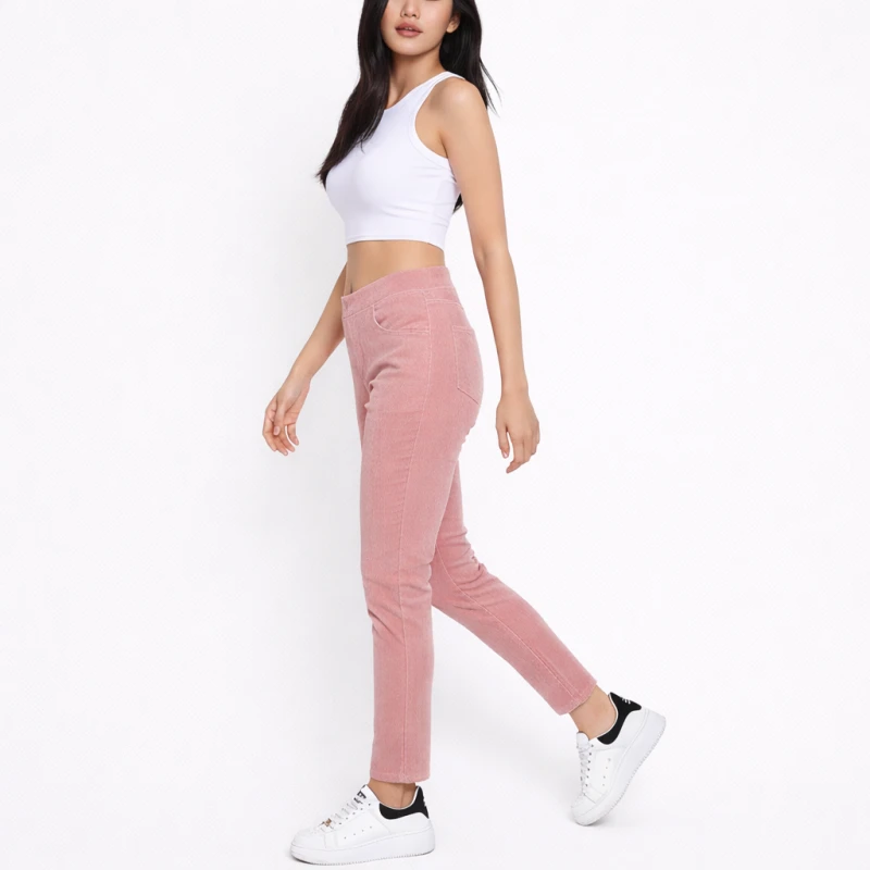 Jegging Wanita Highwaist / Celana Slimfit / Skinny Pants Pink