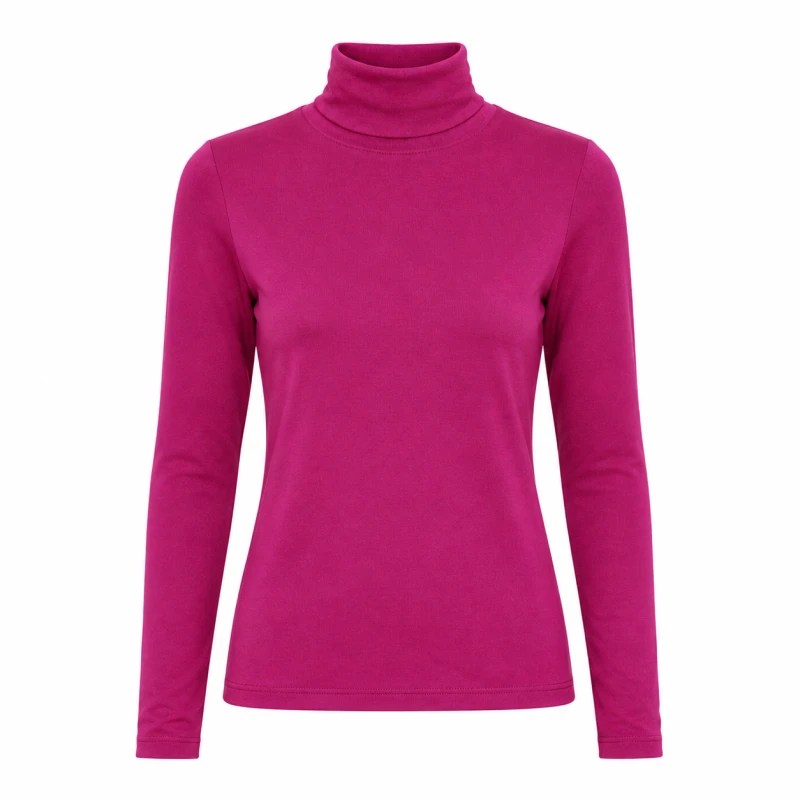 Mockneck Polos Magenta