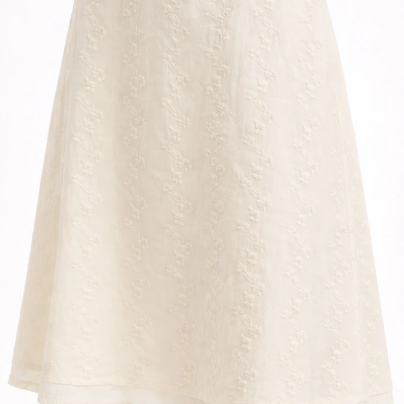 Rok Wanita Lace Cream Elegant Classic