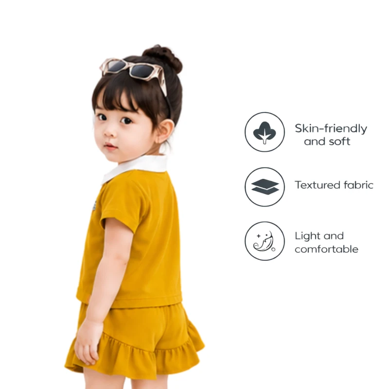 Setelan Anak Perempuan Yellow Emoji