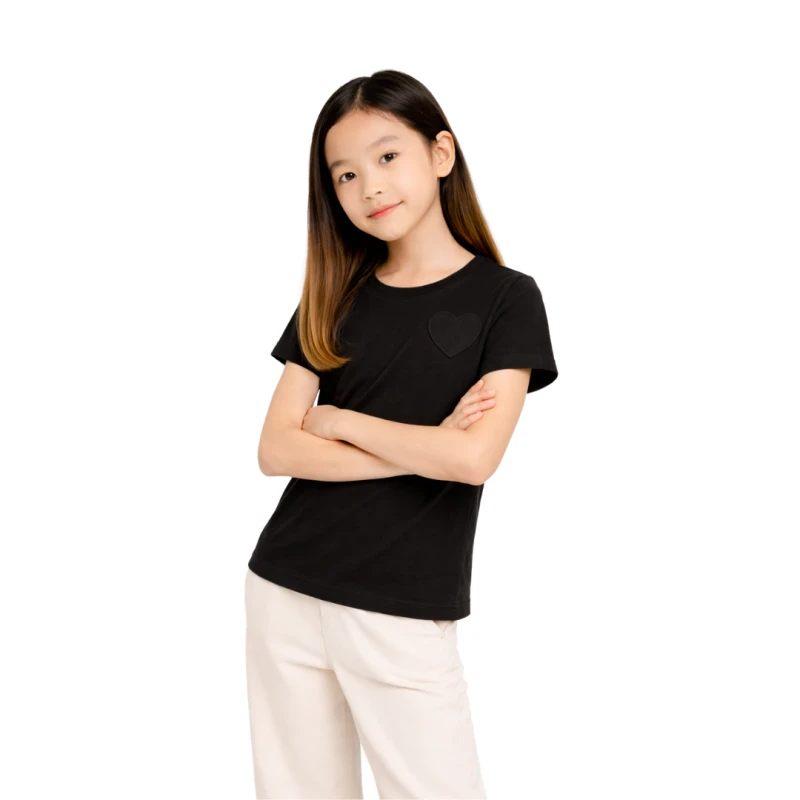 Short Sleeve Wanita Old Navy Basic Tee Hitam
