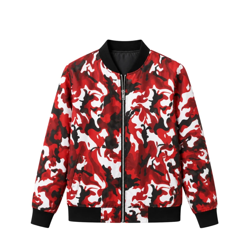 Bomber Wanita Casual Army Look Merah