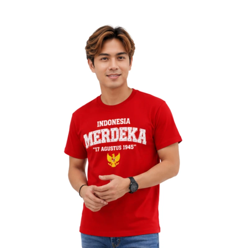 Kaos Pria 17 Agustus 1945 Casual Modern