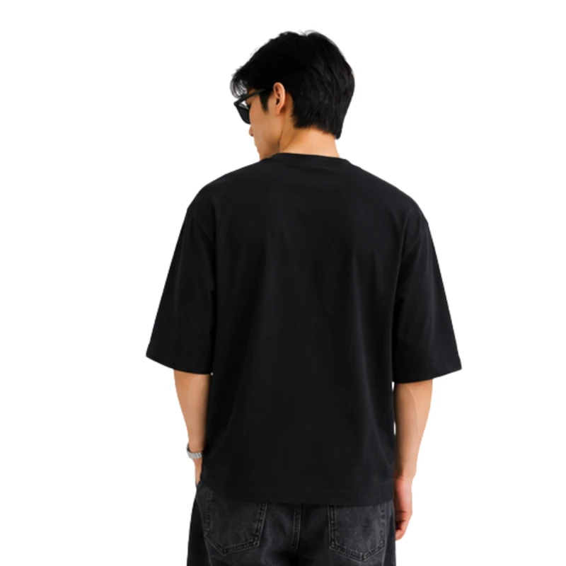 Oversized T-Shirt Black Polycot Premium 9007