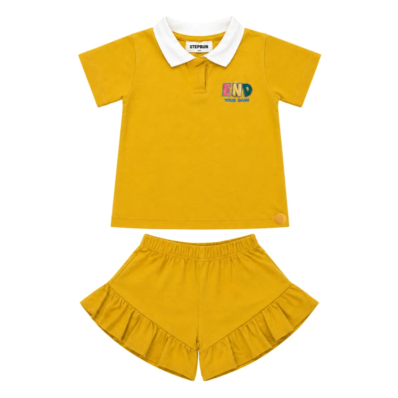 Setelan Anak Perempuan Yellow Motif End Your Game