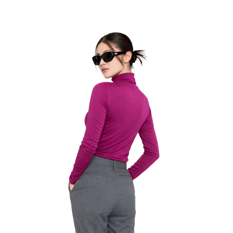 Mockneck Polos Magenta