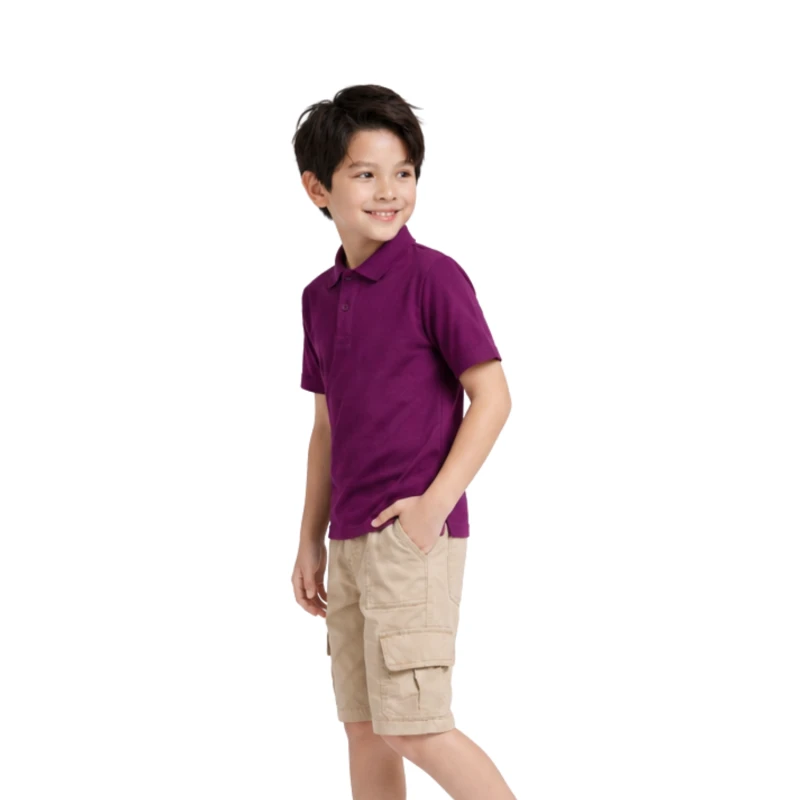 Polo Shirt ungu Casual Look