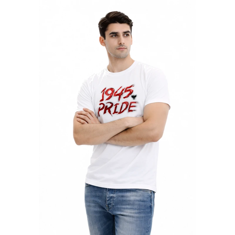 Kaos Pria Grafis 1945 Pride Casual