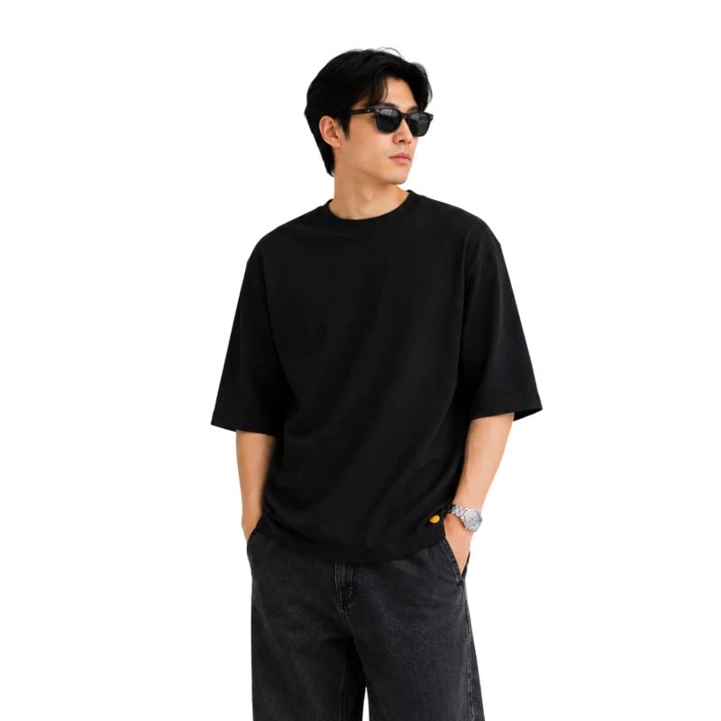 Oversized Basic T-Shirt Premium Black 9008