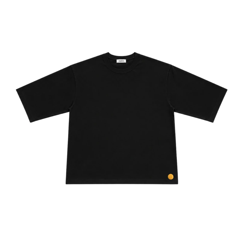 Oversized T-Shirt Black Polycot Premium 9007