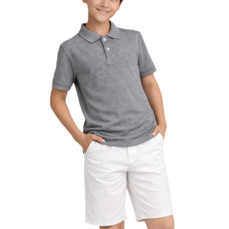 Polo Shirt Misty Grey Casual Look
