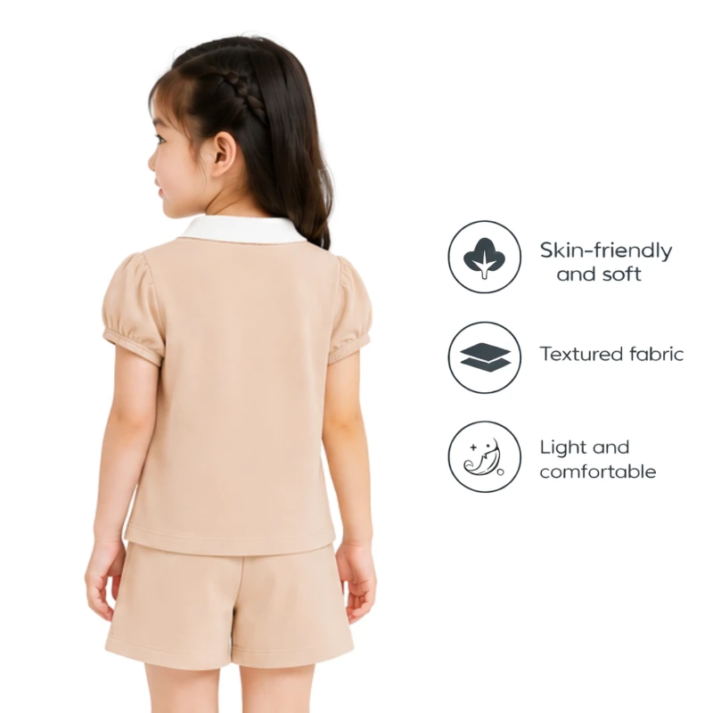 Setelan Anak Perempuan Cream No Bear 3004