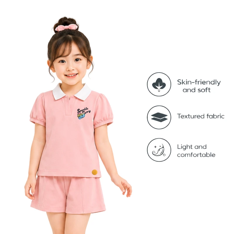 Setelan Anak Perempuan Peach Sparkle 3004