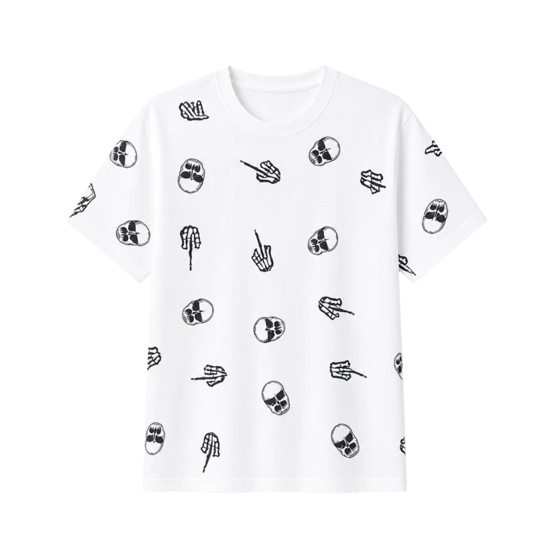 Kaos Pria Graphic Skull Casual Style