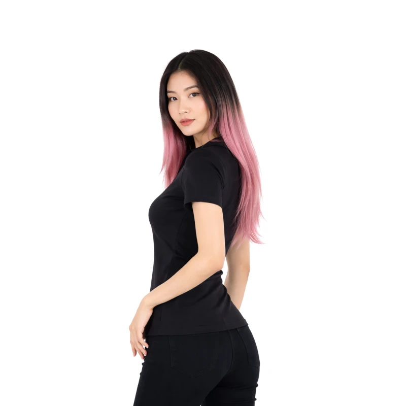 Polo Wanita V-Neck Hitam