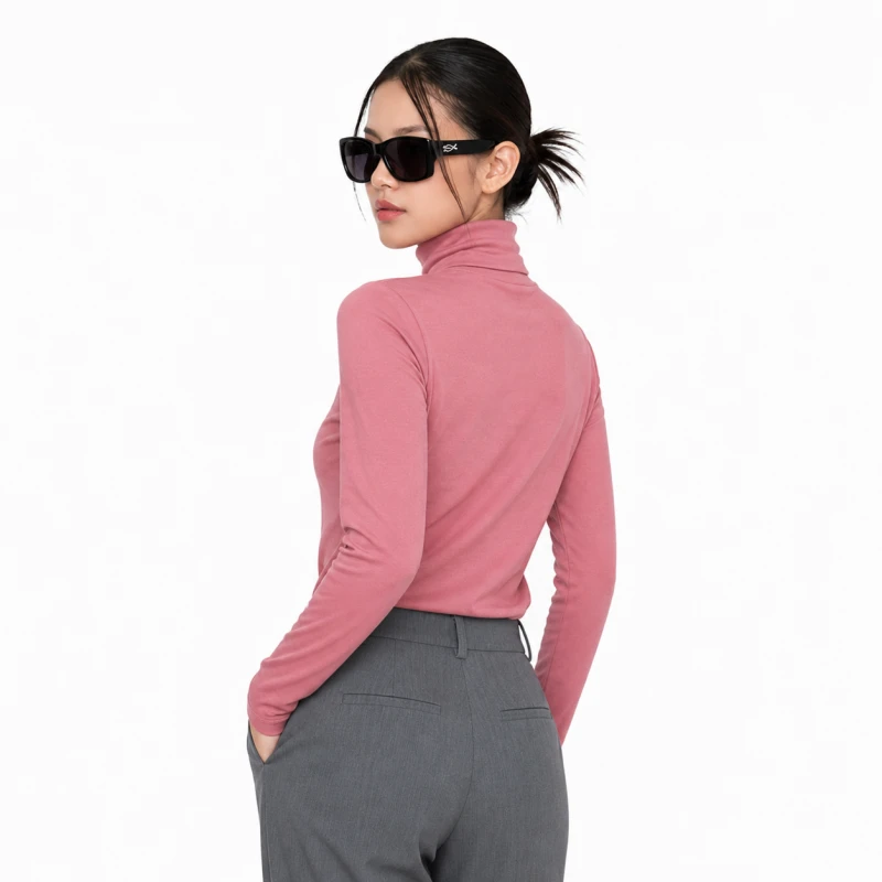 Mockneck Polos Pink