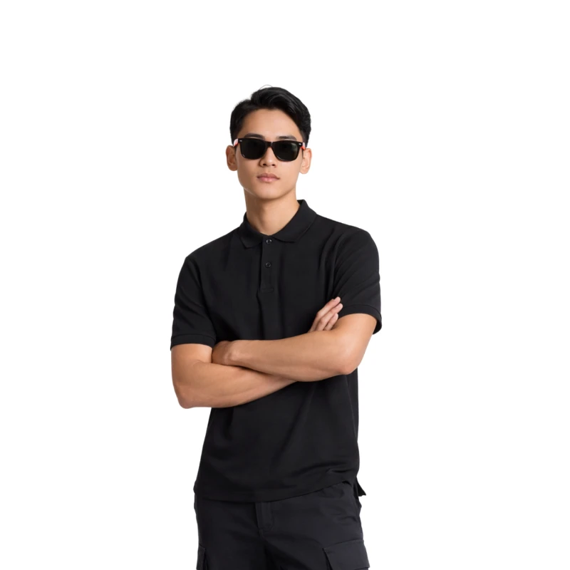 Polo Shirt Black Casual Look