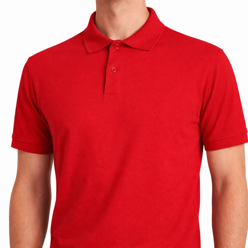Polo Shirt Merah Casual Look