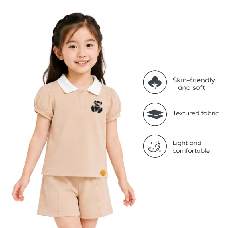 Setelan Anak Perempuan Cream No Bear 3004