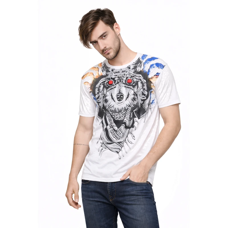 T-Shirt Pria Grafis Animal Casual Street