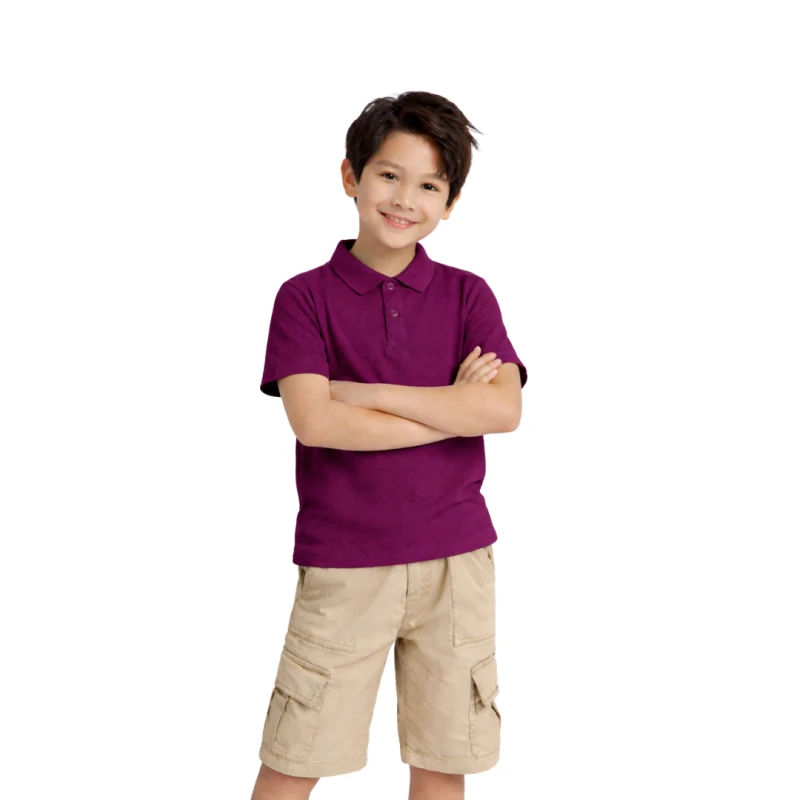 Polo Shirt ungu Casual Look