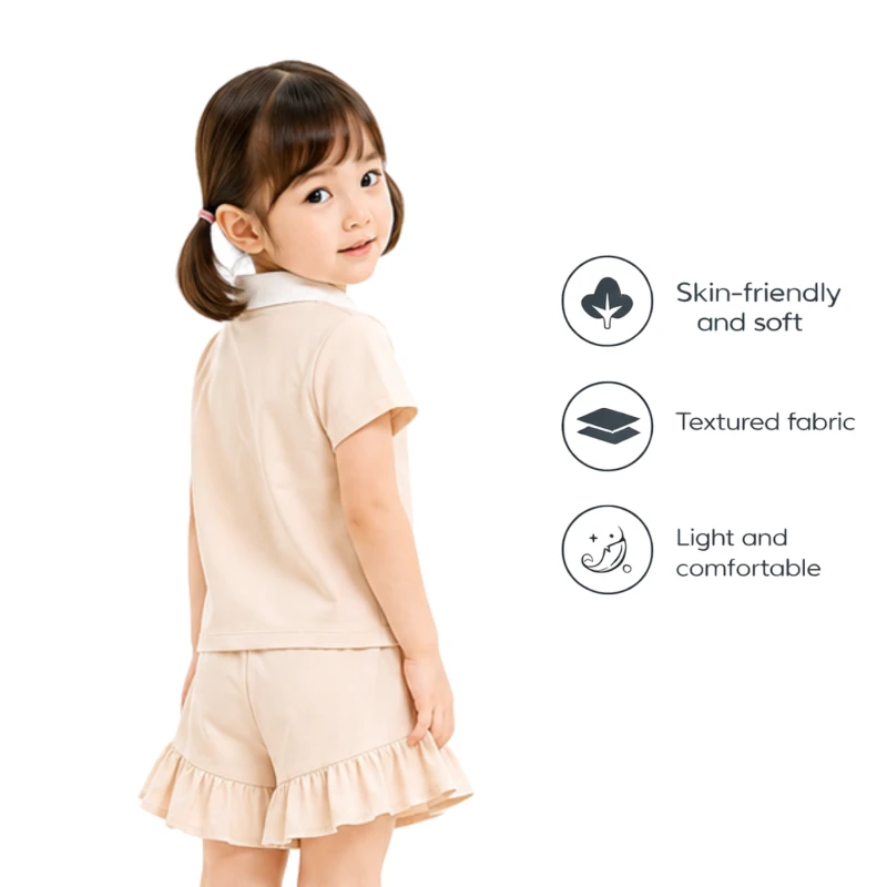 Setelan Anak Perempuan Cream Motif CapyBara