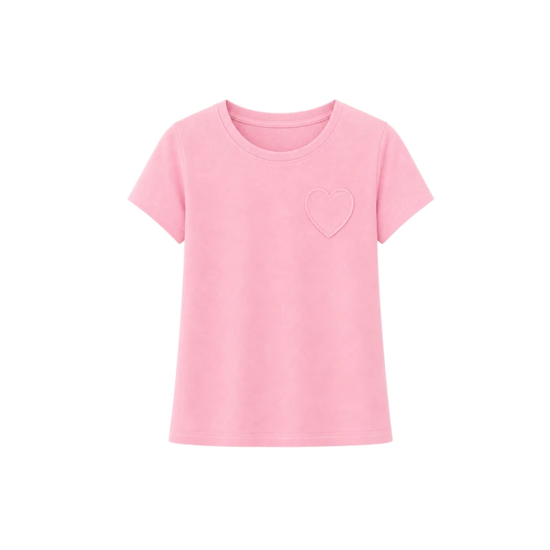 Short Sleeve Wanita Old Navy Basic Tee Pink