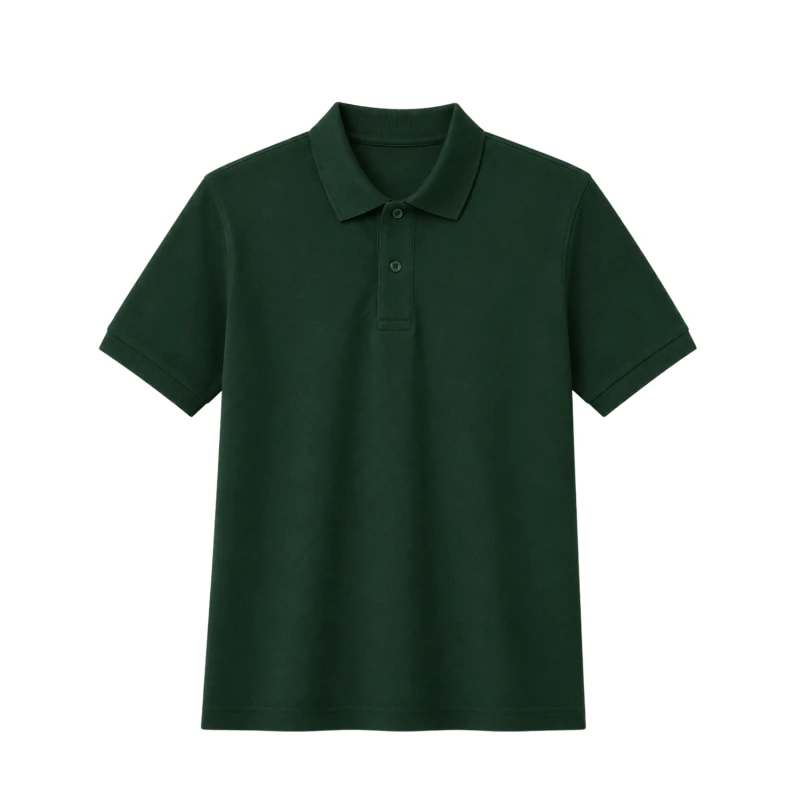 Polo Shirt Hijau Botol Casual Look