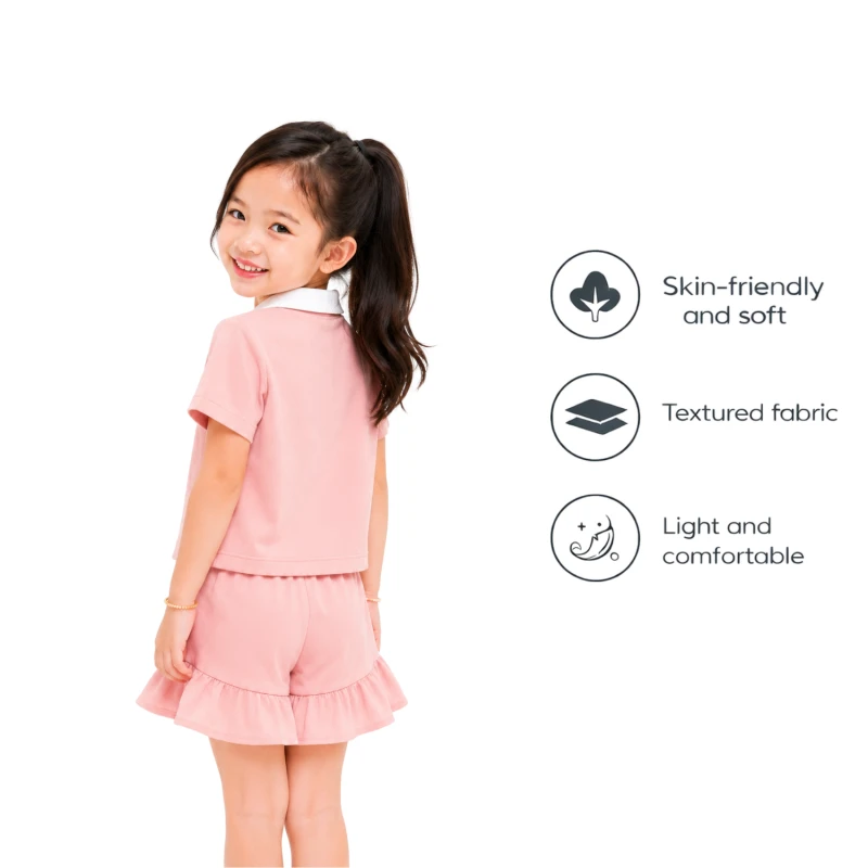 Setelan Anak Perempuan Peach Emoji