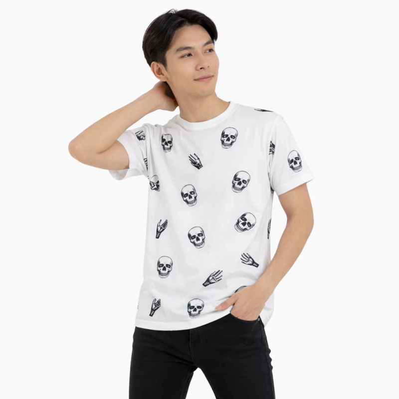 Kaos Pria Graphic Skull Casual Style