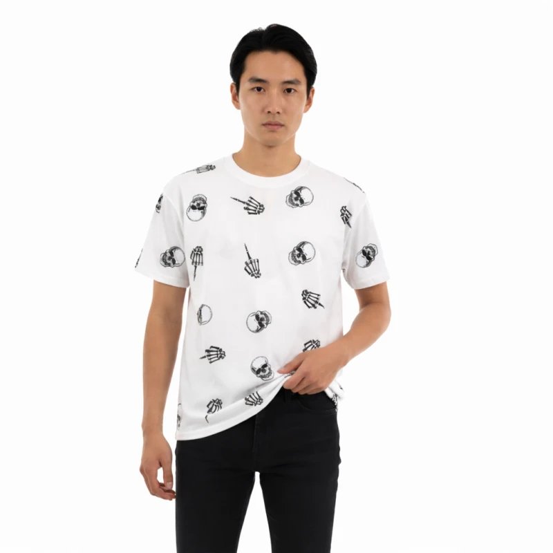 Kaos Pria Graphic Skull Casual Style