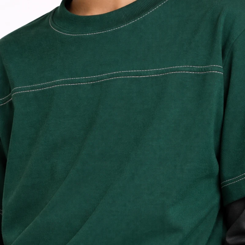 Long Sleeve Waffle Hijau - Hijau Botol