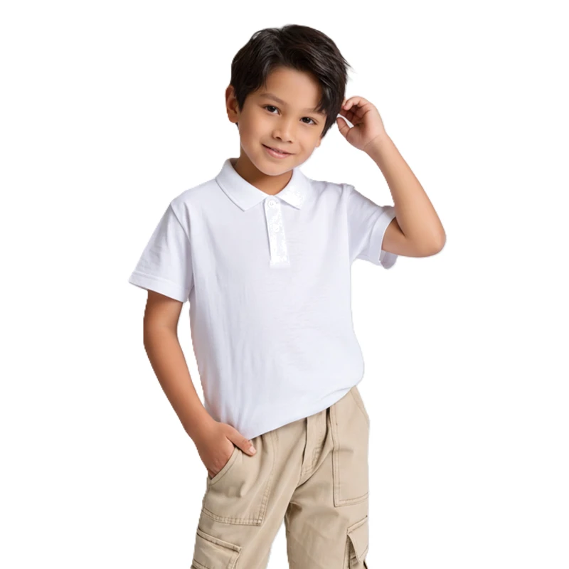 Polo Shirt White Casual Look
