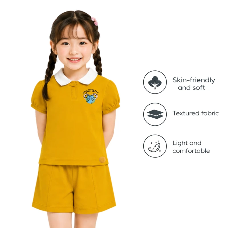 Setelan Anak Perempuan Yellow Earth Day 3004